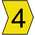 HellermannTyton Helagrip Slide On Cable Markers, Black on Yellow, Pre-printed "4", 1 → 3mm Cable
