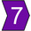 HellermannTyton Helagrip Slide On Cable Markers, White on Violet, Pre-printed "7", 4 → 9mm Cable