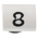 TE Connectivity Heat Shrink Cable Markers, White, Pre-printed "8", 1 → 3mm Cable