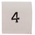 TE Connectivity Heat Shrink Cable Markers, White, Pre-printed "4", 2 → 6mm Cable