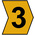 HellermannTyton Helagrip Slide On Cable Markers, Black on Orange, Pre-printed "3", 1 → 3mm Cable