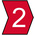HellermannTyton Helagrip Slide On Cable Markers, White on Red, Pre-printed "2", 2 → 5mm Cable