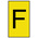 HellermannTyton Ovalgrip Slide On Cable Markers, Black on Yellow, Pre-printed "F", 2.5 → 6mm Cable