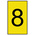 HellermannTyton Ovalgrip Slide On Cable Markers, Black on Yellow, Pre-printed "8", 2.5 → 6mm Cable