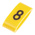 HellermannTyton Ovalgrip Slide On Cable Markers, Black on Yellow, Pre-printed "8", 2.5 → 6mm Cable