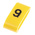 HellermannTyton Ovalgrip Slide On Cable Markers, Black on Yellow, Pre-printed "9", 2.5 → 6mm Cable