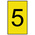 HellermannTyton Ovalgrip Slide On Cable Markers, Black on Yellow, Pre-printed "5", 2.5 → 6mm Cable