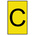 HellermannTyton Ovalgrip Slide On Cable Markers, Black on Yellow, Pre-printed "C", 2.5 → 6mm Cable