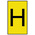 HellermannTyton Ovalgrip Slide On Cable Markers, Black on Yellow, Pre-printed "H", 2.5 → 6mm Cable