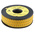 RS PRO Slide On Cable Markers, Black on Yellow, Pre-printed "4", 3.6 → 7.4mm Cable