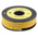 RS PRO Slide On Cable Markers, Black on Yellow, Pre-printed "C", 3.6 → 7.4mm Cable