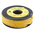 RS PRO Slide On Cable Markers, Black on Yellow, Pre-printed "H", 3.6 → 7.4mm Cable