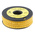 RS PRO Slide On Cable Markers, Black on Yellow, Pre-printed "I", 3.6 → 7.4mm Cable