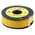 RS PRO Slide On Cable Markers, Black on Yellow, Pre-printed "L", 3.6 → 7.4mm Cable