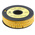 RS PRO Slide On Cable Markers, Black on Yellow, Pre-printed "S", 3.6 → 7.4mm Cable