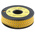 RS PRO Slide On Cable Markers, Black on Yellow, Pre-printed "R", 3.6 → 7.4mm Cable