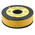 RS PRO Slide On Cable Markers, Black on Yellow, Pre-printed "+", 3.6 → 7.4mm Cable