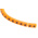 RS PRO Snap On Cable Markers, Black on Orange, Pre-printed "8", 3 → 3.4mm Cable