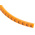 RS PRO Snap On Cable Markers, Black on Orange, Pre-printed "L", 3 → 3.4mm Cable