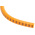 RS PRO Snap On Cable Markers, Black on Orange, Pre-printed "3", 4 → 5mm Cable