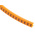 RS PRO Snap On Cable Markers, Black on Orange, Pre-printed "6", 4 → 5mm Cable