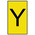 HellermannTyton Ovalgrip Slide On Cable Markers, Black on Yellow, Pre-printed "Y", 2.5 → 6mm Cable