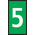 HellermannTyton WIC Snap On Clip On Cable Marker, Green, Pre-printed "5", 2 → 2.8mm Cable