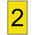 HellermannTyton Ovalgrip Slide On Cable Markers, Black on Yellow, Pre-printed "2", 1.7 → 3.6mm Cable
