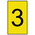HellermannTyton Ovalgrip Slide On Cable Markers, Black on Yellow, Pre-printed "3", 1.7 → 3.6mm Cable