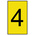 HellermannTyton Ovalgrip Slide On Cable Markers, Black on Yellow, Pre-printed "4", 1.7 → 3.6mm Cable