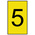 HellermannTyton Ovalgrip Slide On Cable Markers, Black on Yellow, Pre-printed "5", 1.7 → 3.6mm Cable
