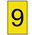 HellermannTyton Ovalgrip Slide On Cable Markers, Black on Yellow, Pre-printed "9", 1.7 → 3.6mm Cable