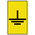 HellermannTyton Ovalgrip Slide On Cable Markers, Black on Yellow, Pre-printed "Earth", 1.7 → 3.6mm Cable
