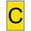 HellermannTyton Ovalgrip Slide On Cable Markers, Black on Yellow, Pre-printed "C", 1.7 → 3.6mm Cable