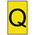 HellermannTyton Ovalgrip Slide On Cable Markers, Black on Yellow, Pre-printed "Q", 1.7 → 3.6mm Cable