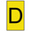 HellermannTyton Ovalgrip Slide On Cable Markers, Black on Yellow, Pre-printed "D", 2.5 → 6mm Cable