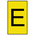 HellermannTyton Ovalgrip Slide On Cable Markers, Black on Yellow, Pre-printed "E", 2.5 → 6mm Cable