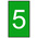 HellermannTyton Ovalgrip Slide On Cable Markers, White on Green, Pre-printed "5", 1.8 → 6.3mm Cable