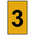 HellermannTyton Ovalgrip Slide On Cable Markers, Black on Orange, Pre-printed "3", 1.8 → 6.3mm Cable