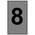 HellermannTyton Ovalgrip Slide On Cable Markers, Black on Grey, Pre-printed "8", 1.8 → 6.3mm Cable