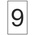 HellermannTyton Ovalgrip Slide On Cable Markers, Black on White, Pre-printed "9", 1.8 → 6.3mm Cable