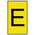 HellermannTyton Ovalgrip Slide On Cable Markers, Black on Yellow, Pre-printed "E", 1.7 → 3.6mm Cable