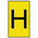 HellermannTyton Ovalgrip Slide On Cable Markers, Black on Yellow, Pre-printed "H", 1.7 → 3.6mm Cable
