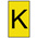 HellermannTyton Ovalgrip Slide On Cable Markers, Black on Yellow, Pre-printed "K", 1.7 → 3.6mm Cable