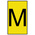 HellermannTyton Ovalgrip Slide On Cable Markers, Black on Yellow, Pre-printed "M", 1.7 → 3.6mm Cable