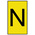 HellermannTyton Ovalgrip Slide On Cable Markers, Black on Yellow, Pre-printed "N", 1.7 → 3.6mm Cable