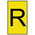 HellermannTyton Ovalgrip Slide On Cable Markers, Black on Yellow, Pre-printed "R", 1.7 → 3.6mm Cable