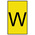 HellermannTyton Ovalgrip Slide On Cable Markers, Black on Yellow, Pre-printed "W", 1.7 → 3.6mm Cable