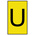 HellermannTyton Ovalgrip Slide On Cable Markers, Black on Yellow, Pre-printed "U", 1.7 → 3.6mm Cable