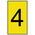 HellermannTyton Ovalgrip Slide On Cable Markers, Black on Yellow, Pre-printed "4", 1.8 → 6.3mm Cable